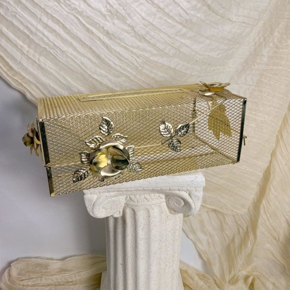 Gold Metal Tissue‎ Box Holder